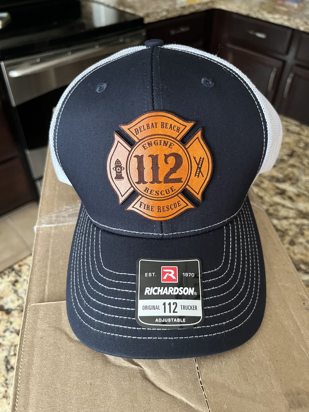 Customer photo review of Custom Maltese Leather Patch Hat