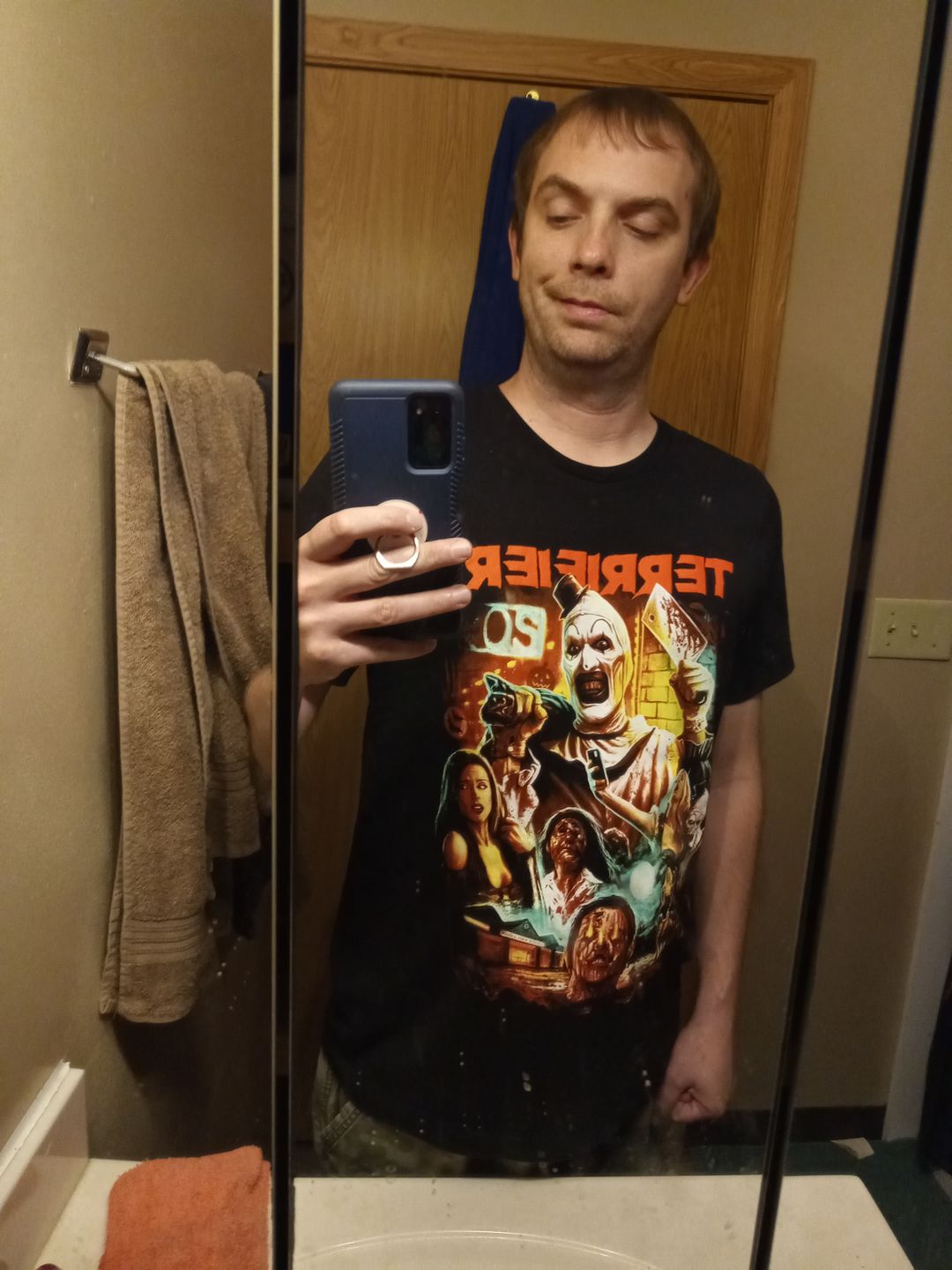 Customer photo review of Terrifier Man Of The Hour T-Shirt