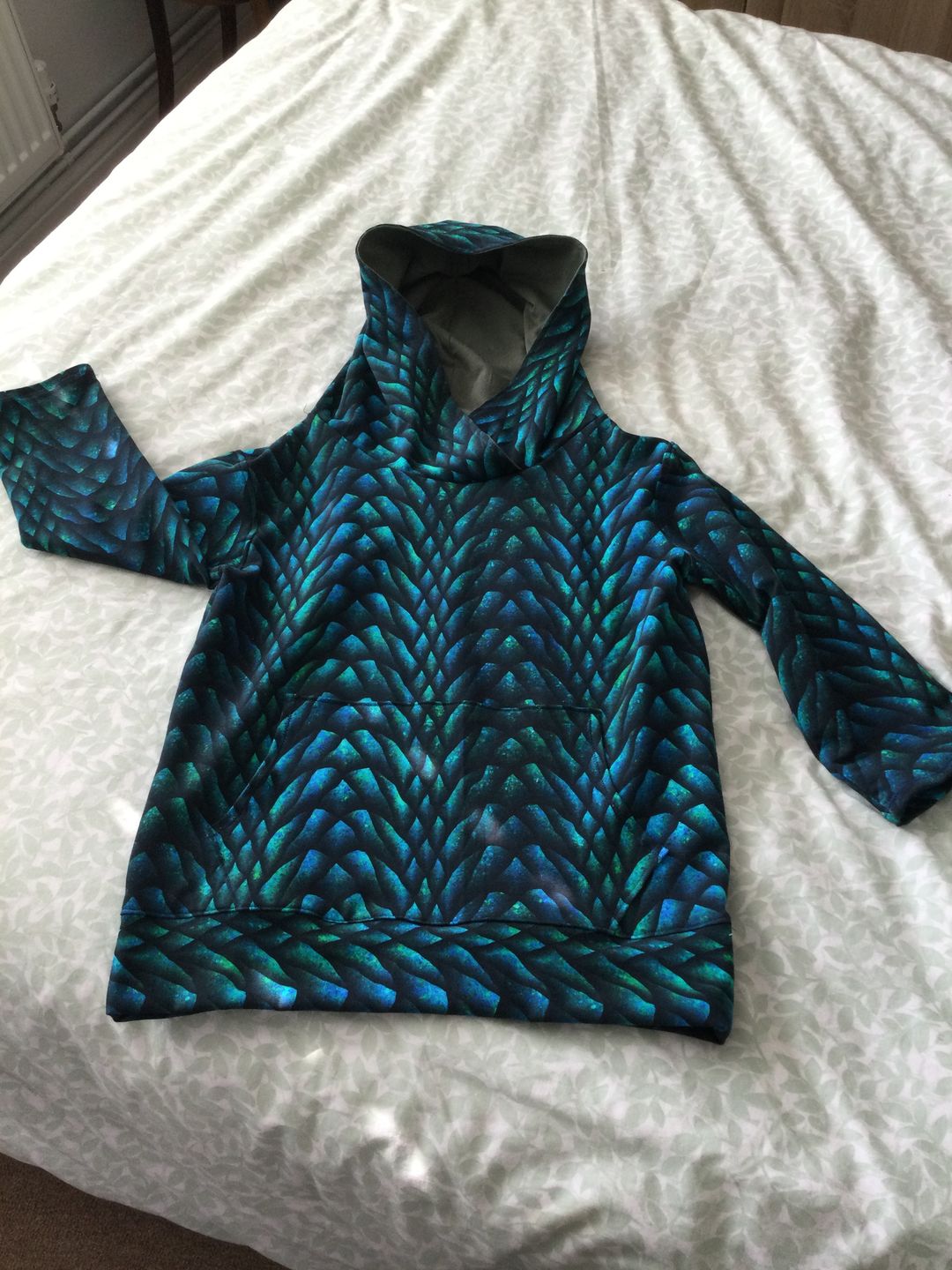 Customer photo review of Dragon Scales French Terry Fabric