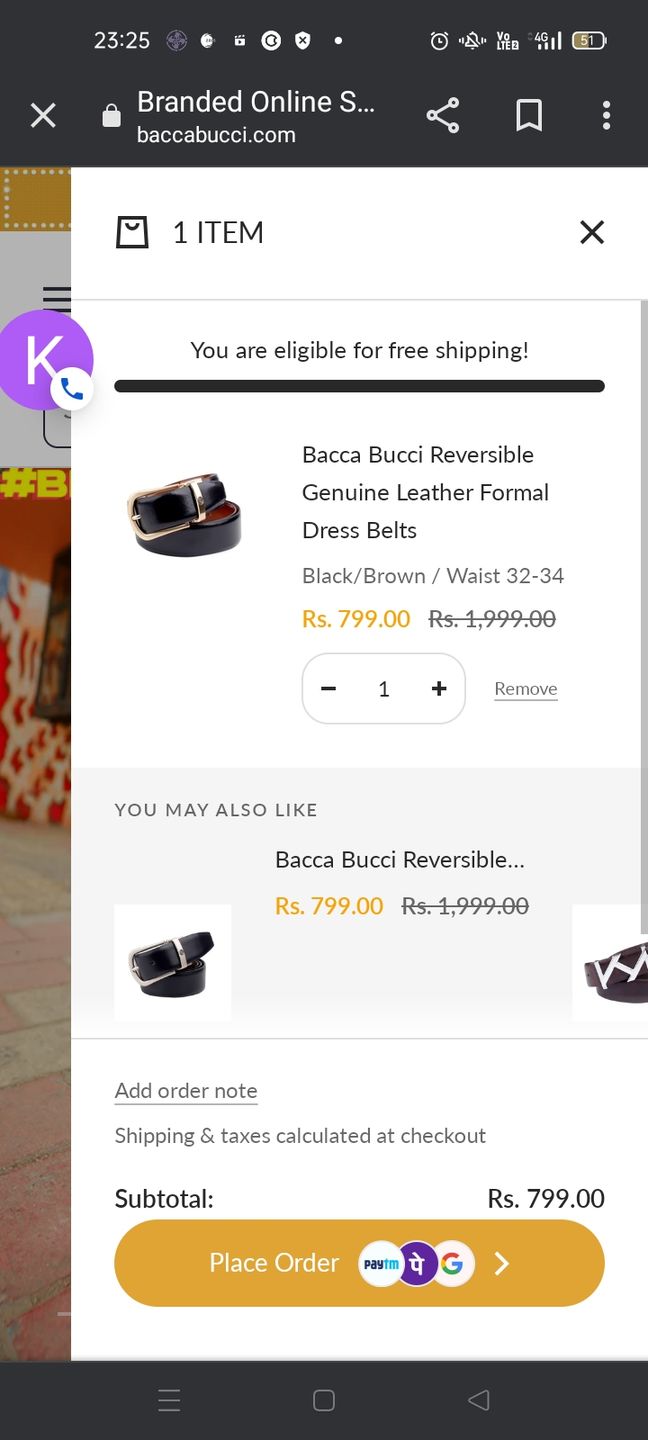 Customer photo review of Bacca Bucci Reversible Genuine Leather Formal Dress Belts