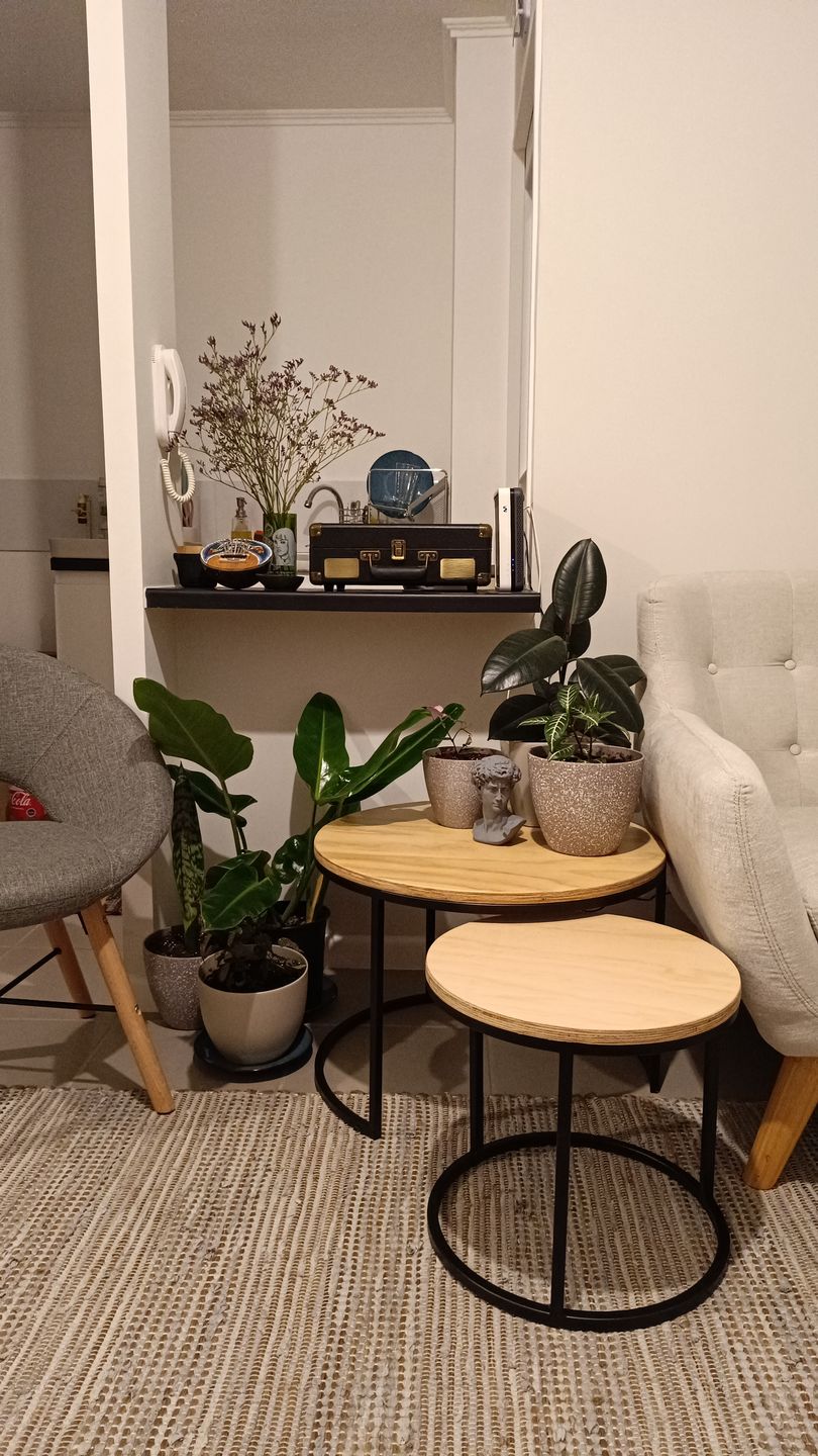 Customer photo review of Mesa de centro circular nido MIMA Negro