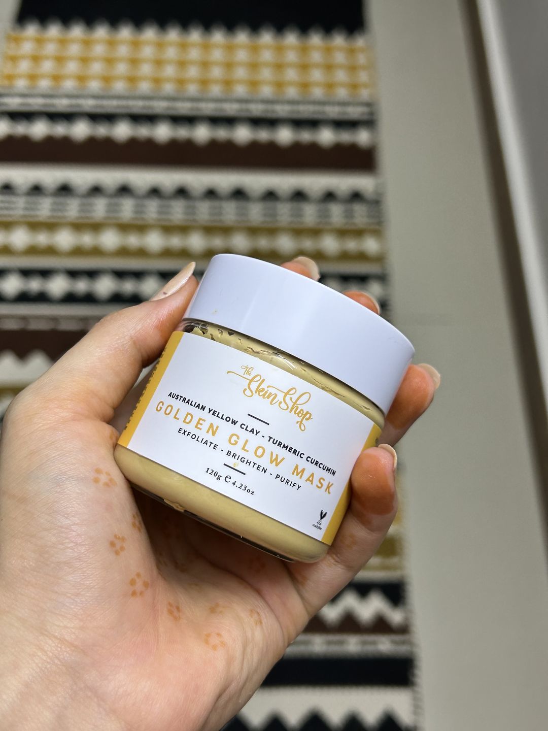 Customer photo review of Golden Glow Mask