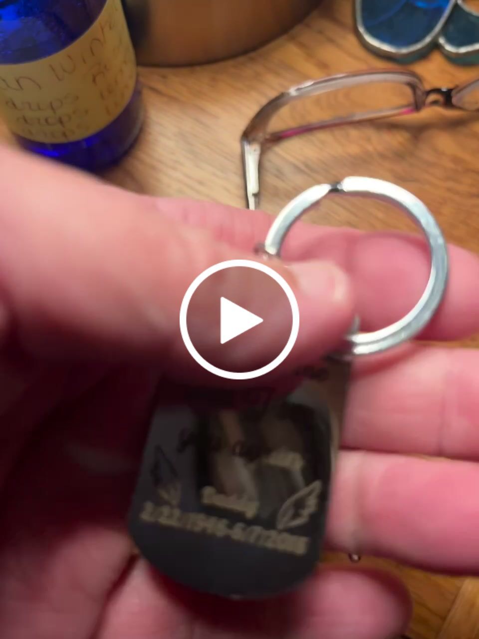 Customer video review of I Will Carry You With Me Until, Personalized Keychain, Memorial Gifts, Custom Photo