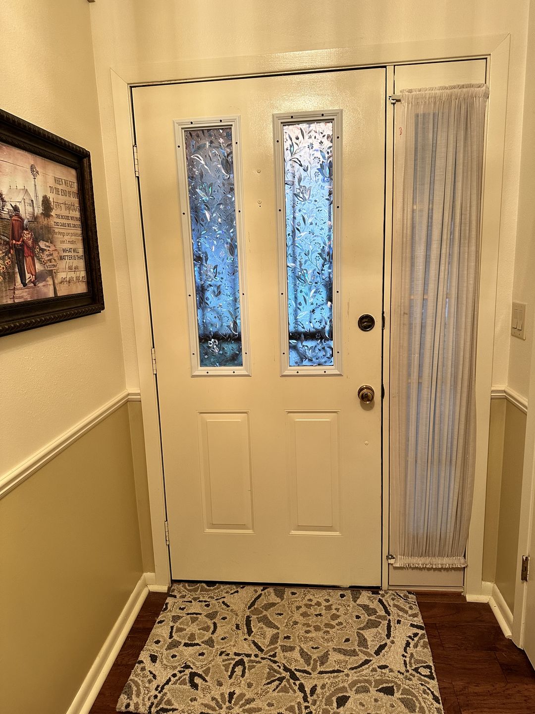Customer photo review of Clear 1 Lite Glass and Frame Kit (Half Sidelite 10" x 38" Frame Size)