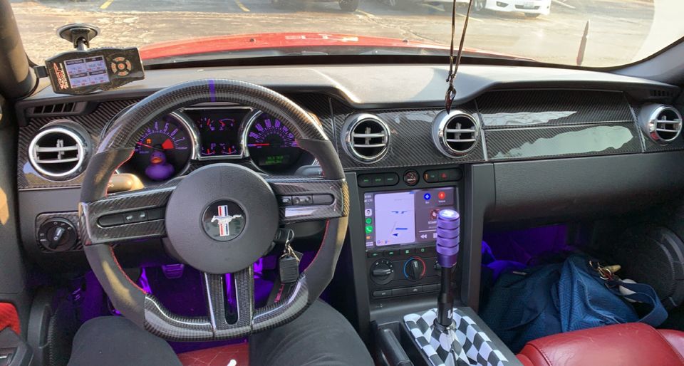 Customer photo review of 2005-2009 Ford Mustang Steering Wheel (Button surround trims included)