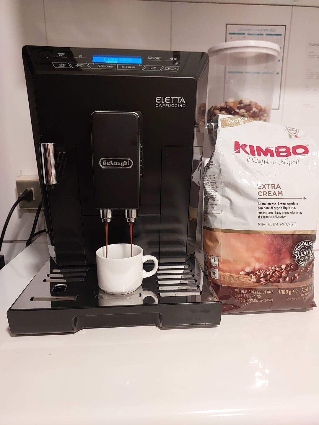 Customer photo review of Kimbo Espresso Extra Cream 1kg Grano Entero