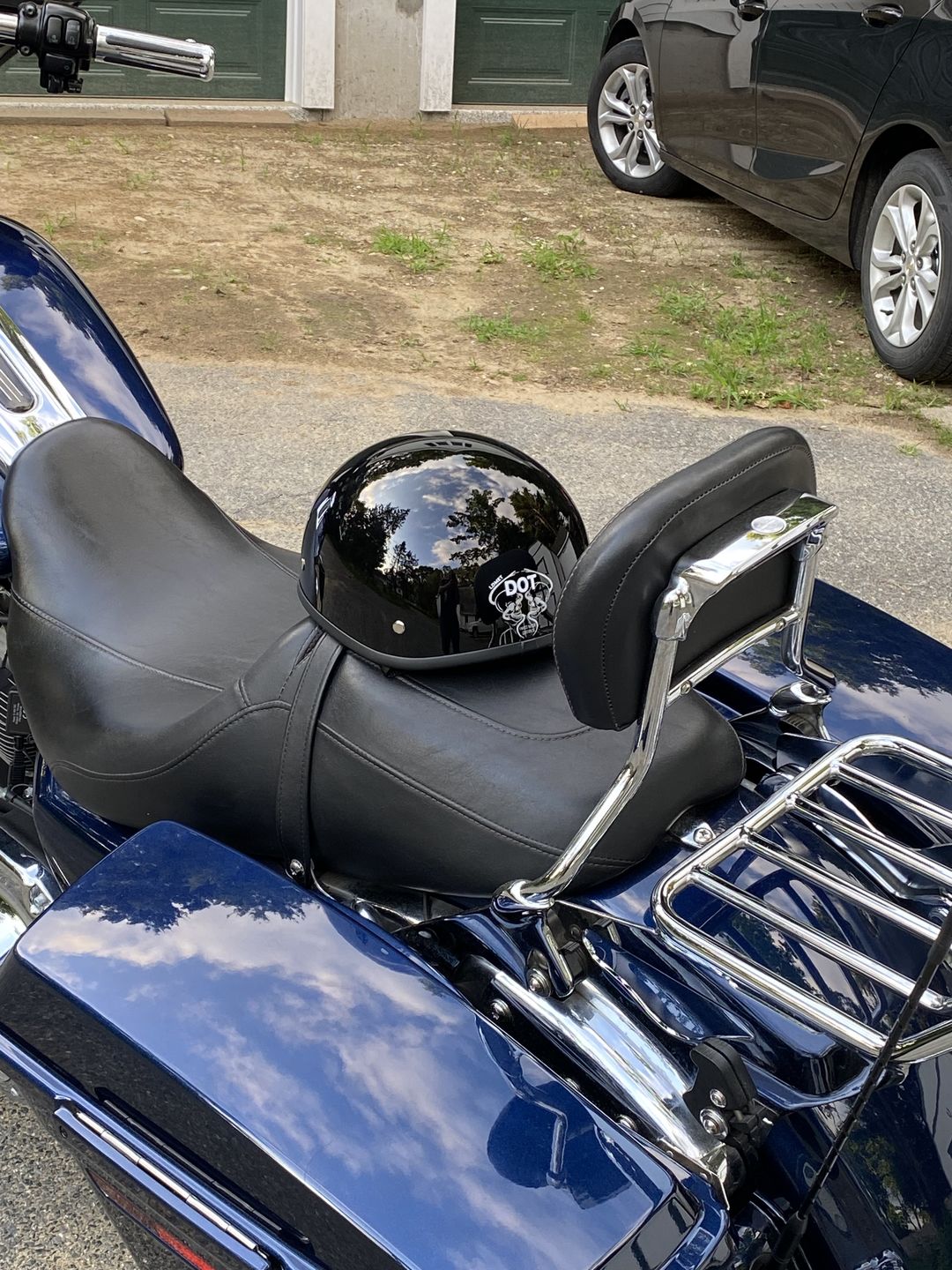 Customer photo review of World's Smallest & Lightest DOT Open Beanie Helmet - Gloss Black