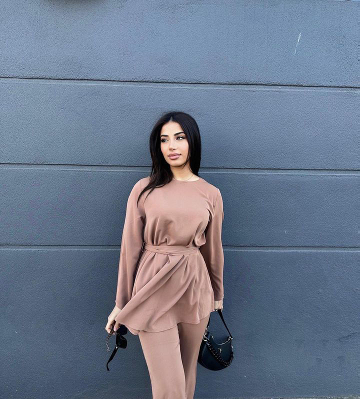 Customer photo review of Sarah Casual 2 Piece Set - Brown