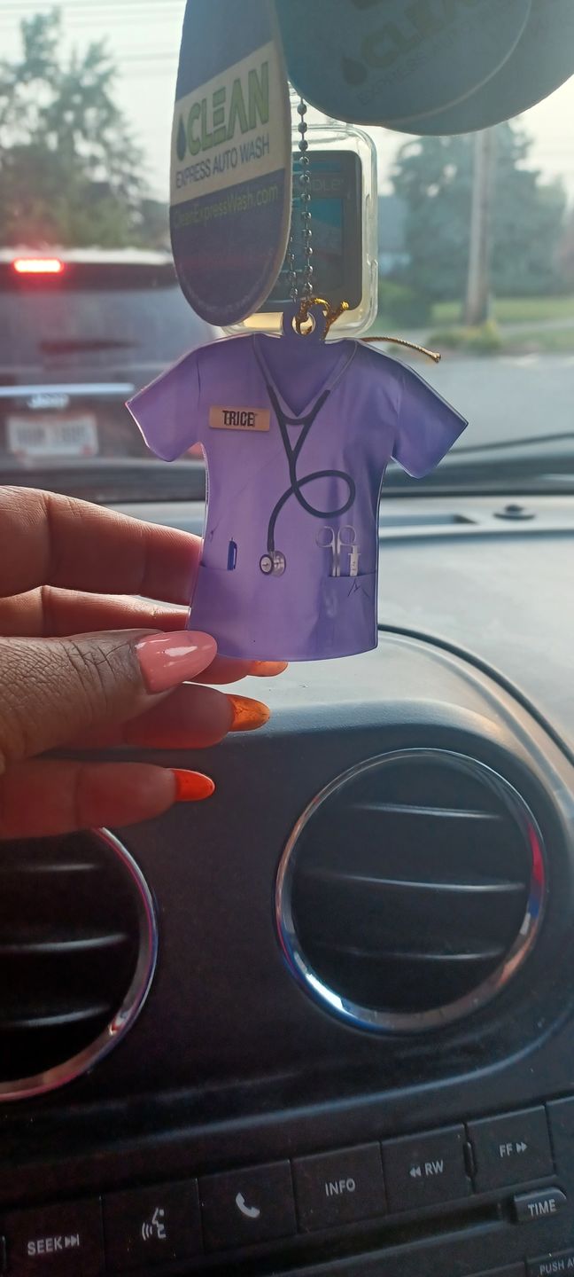 Customer photo review of Personalized Nurse Scrubs - Gift for Nurse Ornament
