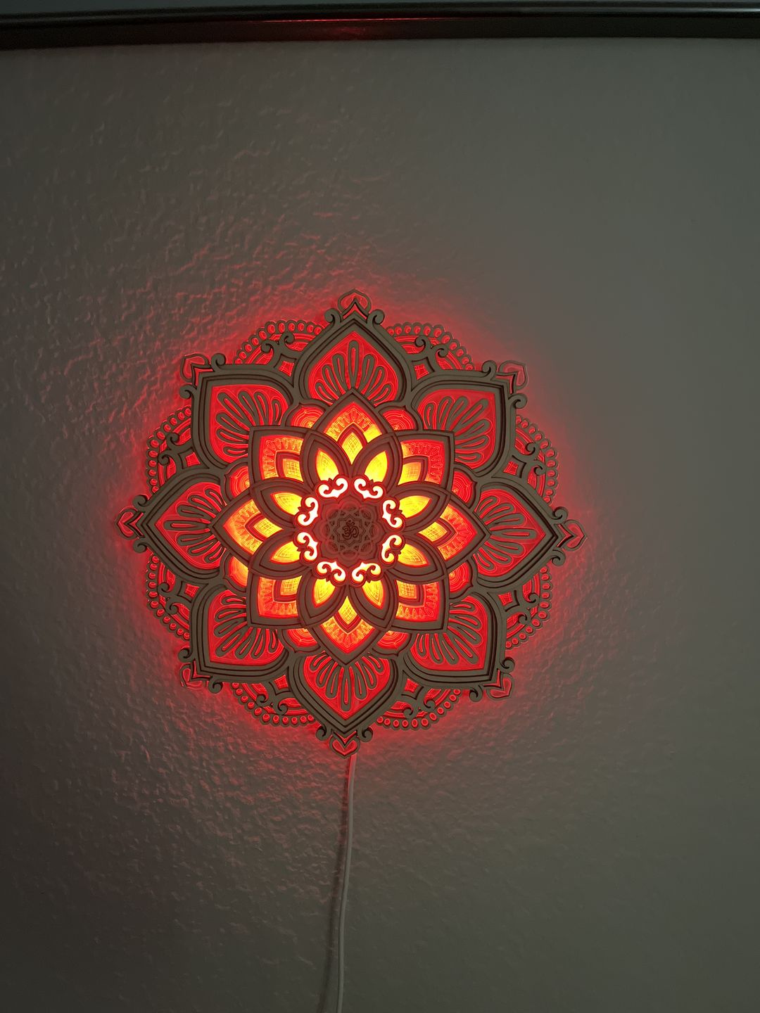 Customer photo review of Lotus Flower Mandala Light Lamp