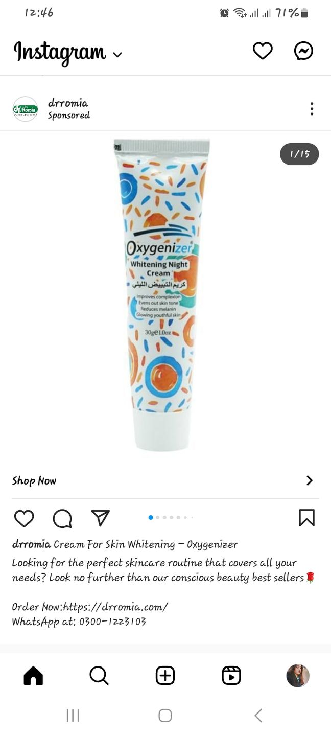 Customer photo review of Cream For Skin Whitening – Oxygenizer
