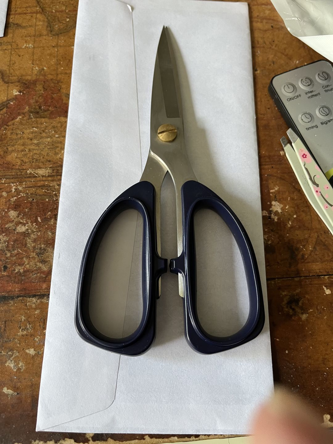 Customer photo review of 7.25"L Scissors Blue Handle MT1043