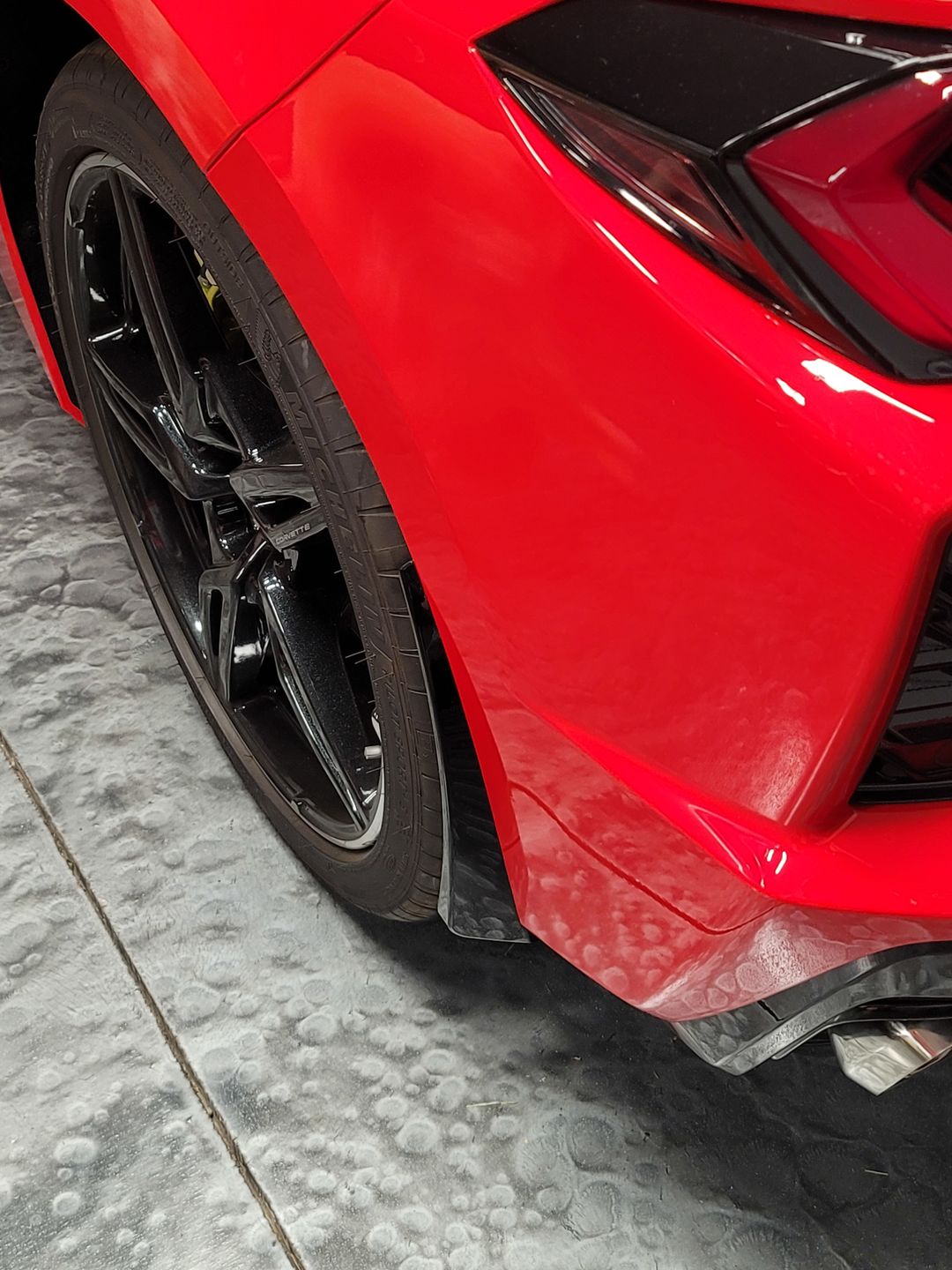 Customer photo review of Chevrolet Corvette C8 XL Extended Front & Rear Splash Guard