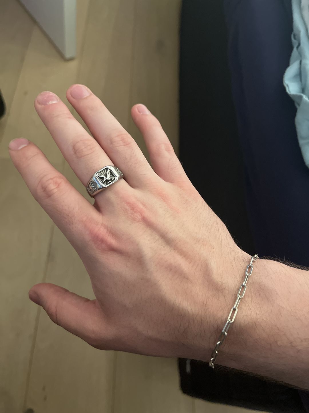 Customer photo review of Eagle Gothic Ring