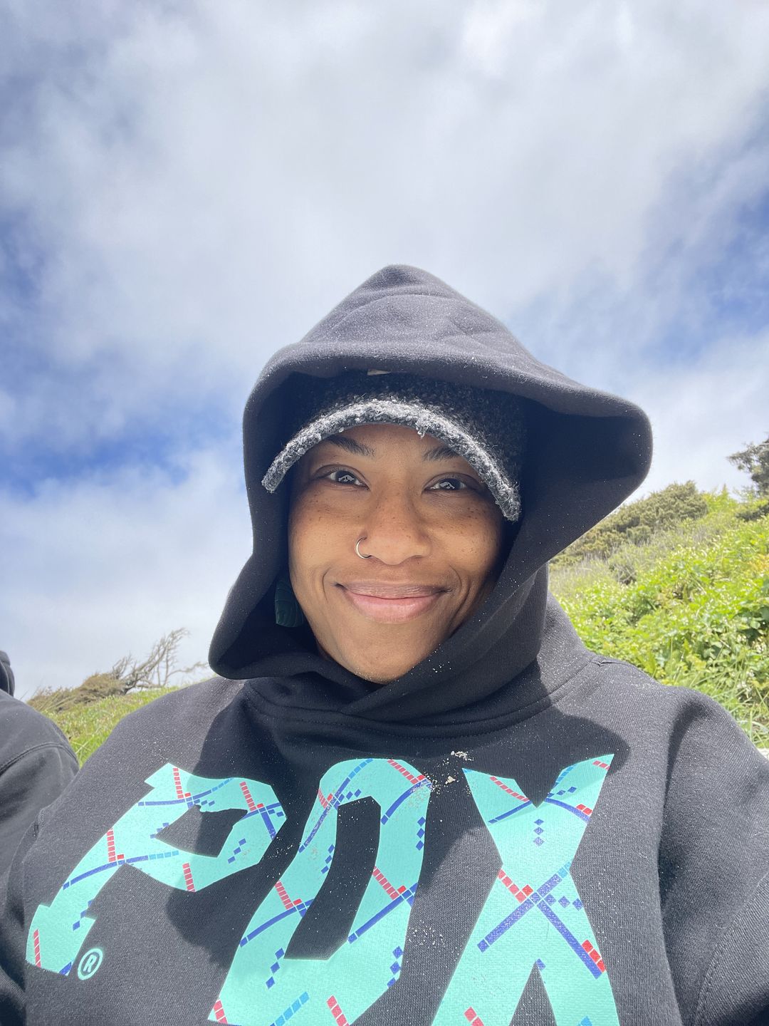 Customer photo review of Sueded PDX Carpet Hoodie