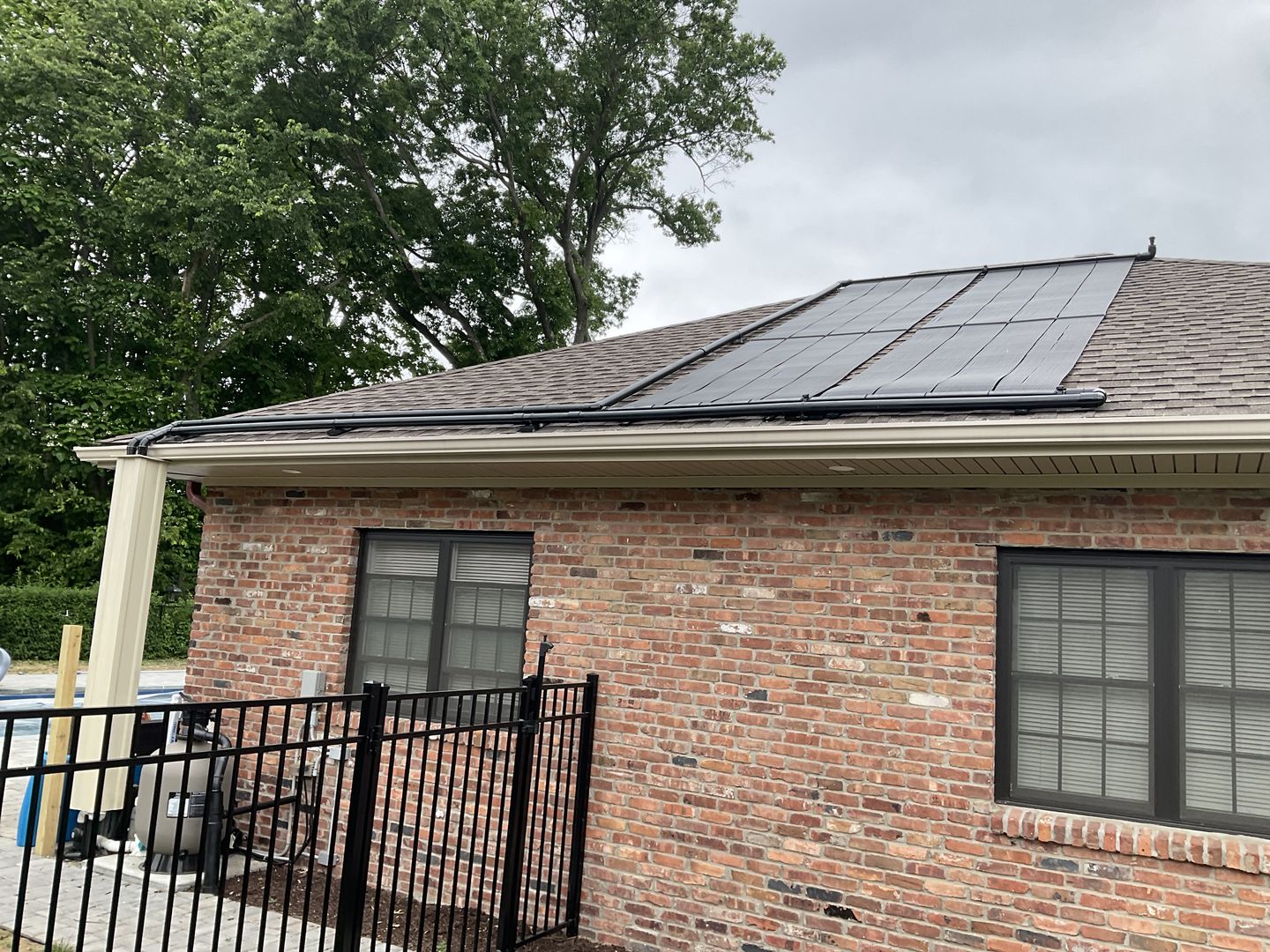 Customer photo review of SwimJoy Industrial Grade Solar Pool Heater Panel - Superior High Wind Mounting Security - Specialized Strapless Design - Ultimate Freeze Resistance