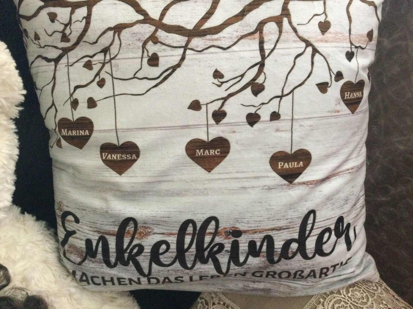 Customer photo review of Meine Enkelkinder - Großeltern-Kissen
