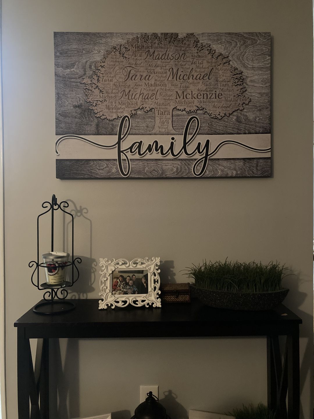 Customer photo review of Personalized Names on Tree "Family" Premium Canvas