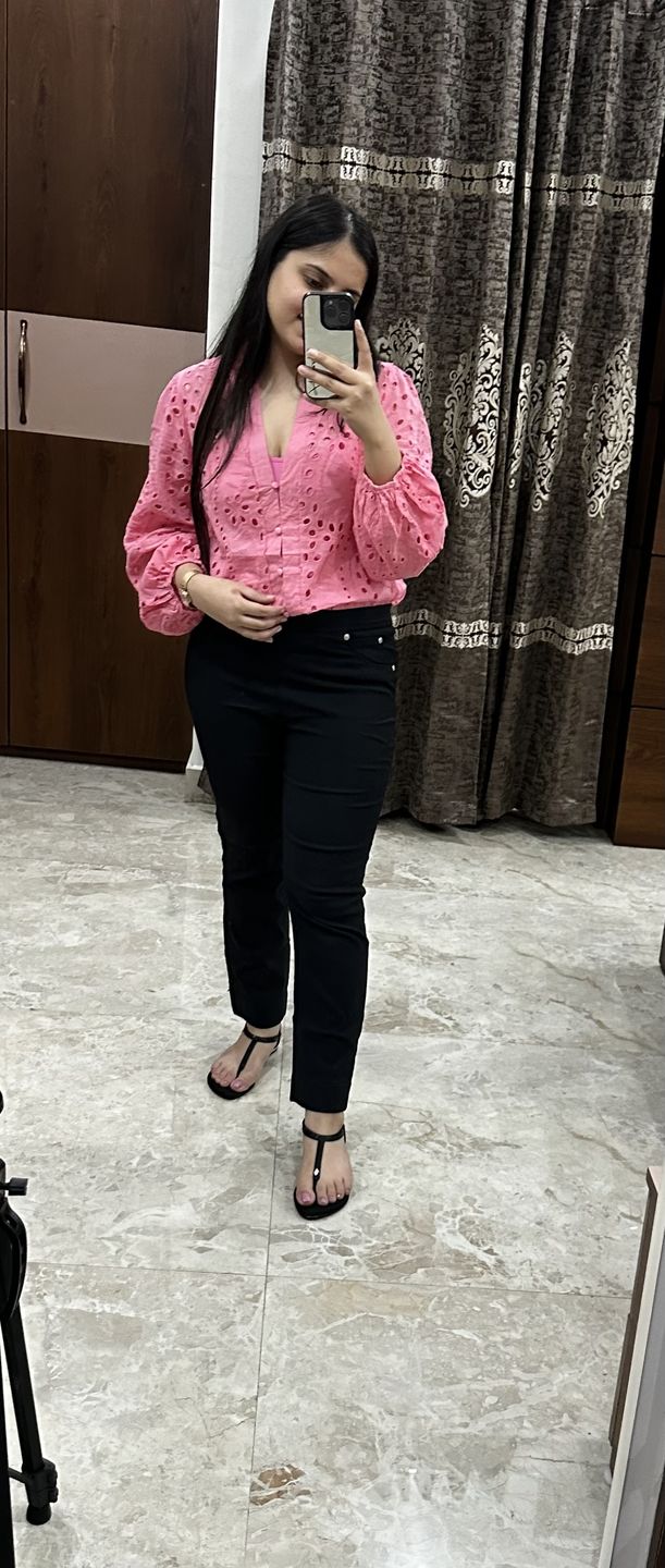 Customer photo review of Marianna Premium Eyelet Blouse