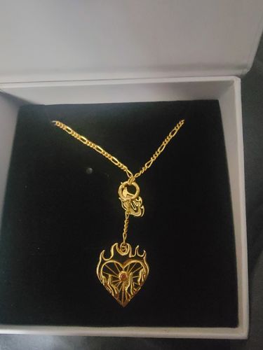 Customer photo review of Flame Hashira Necklace