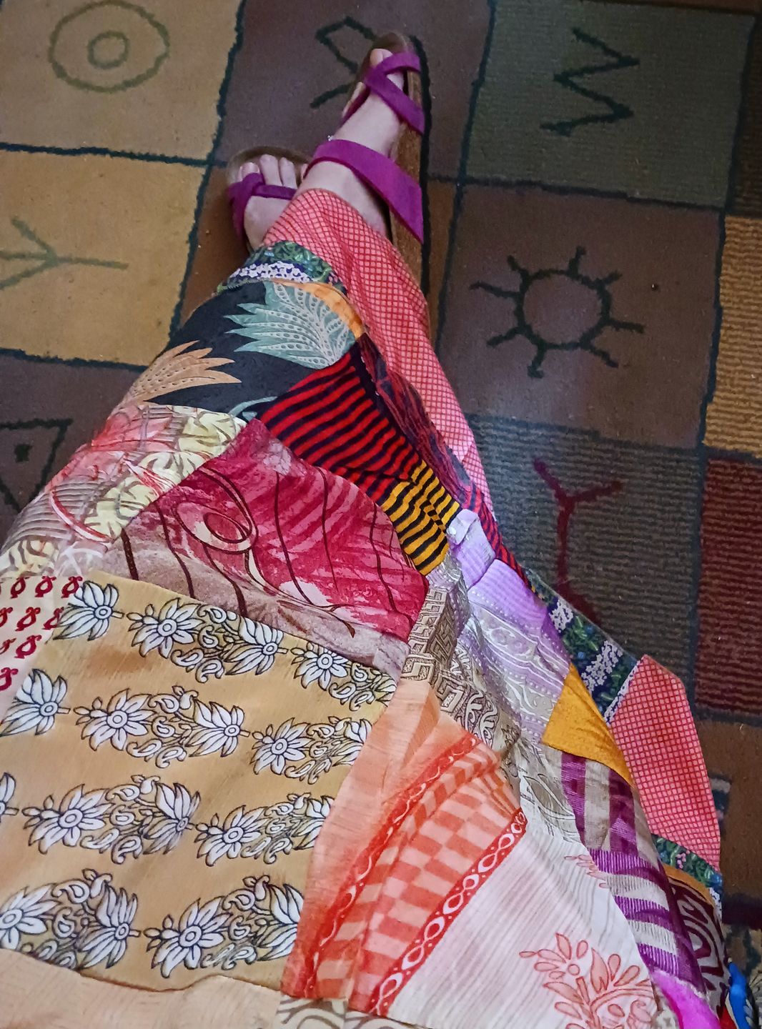 Customer photo review of Perfectly Patchwork Wrap Skirt