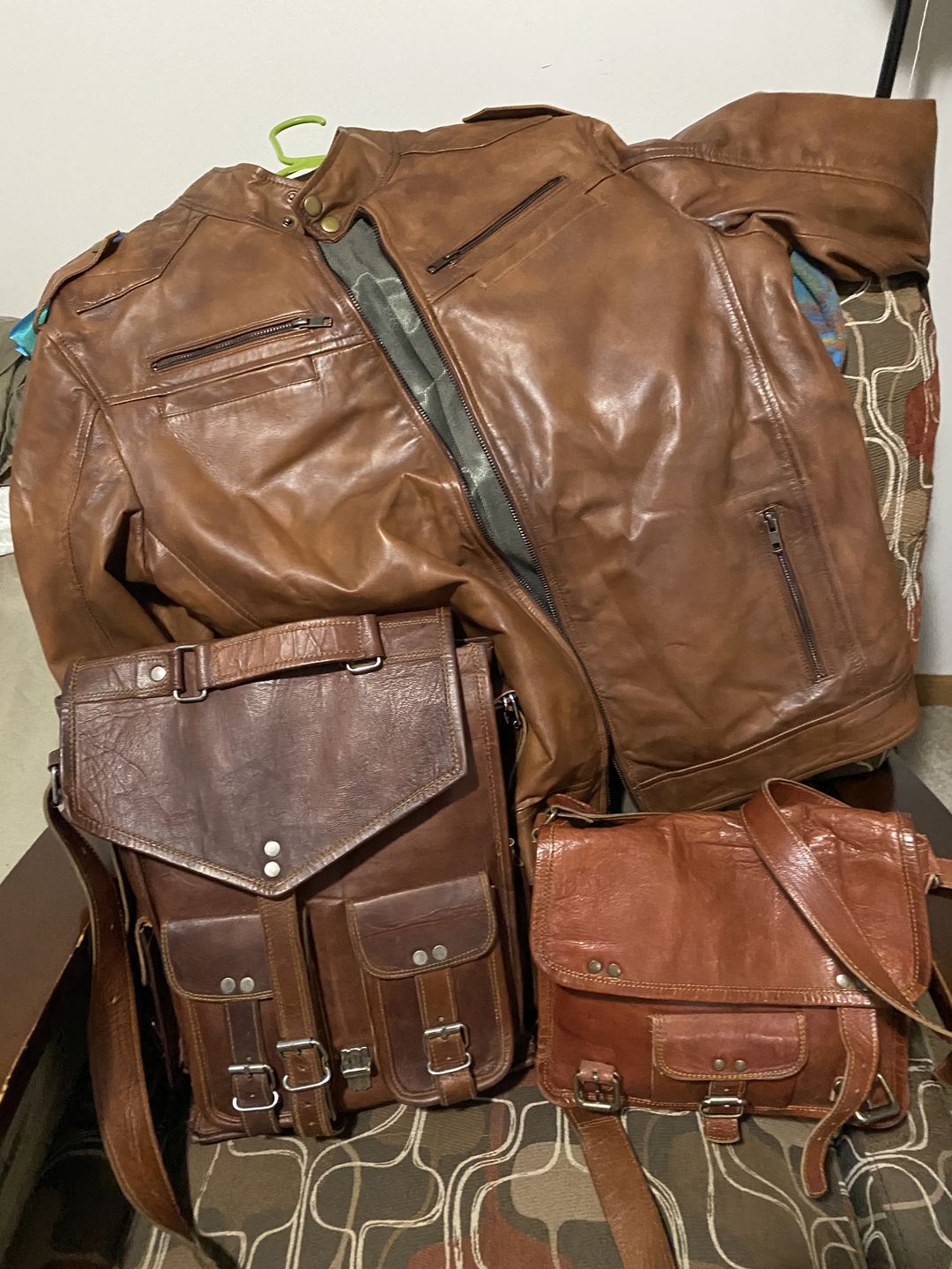 Customer photo review of The Wilkinson Brown Leather Jacket