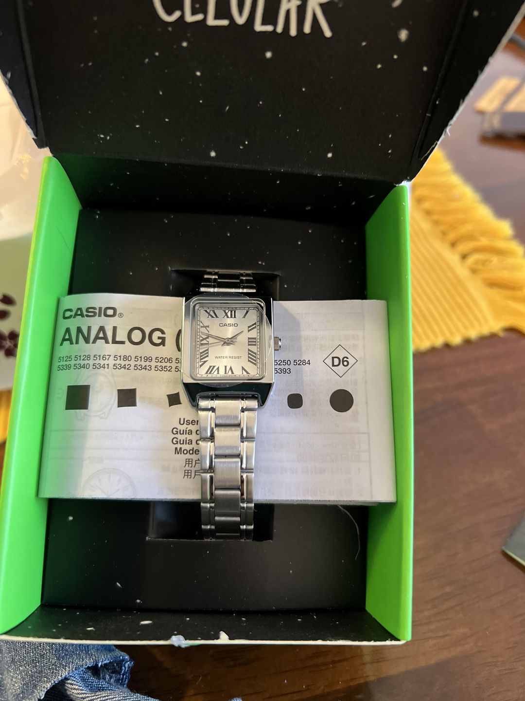 Customer photo review of Reloj Casio Tank Análogo LTP-V007D-7BUDF Acero Dial Plata