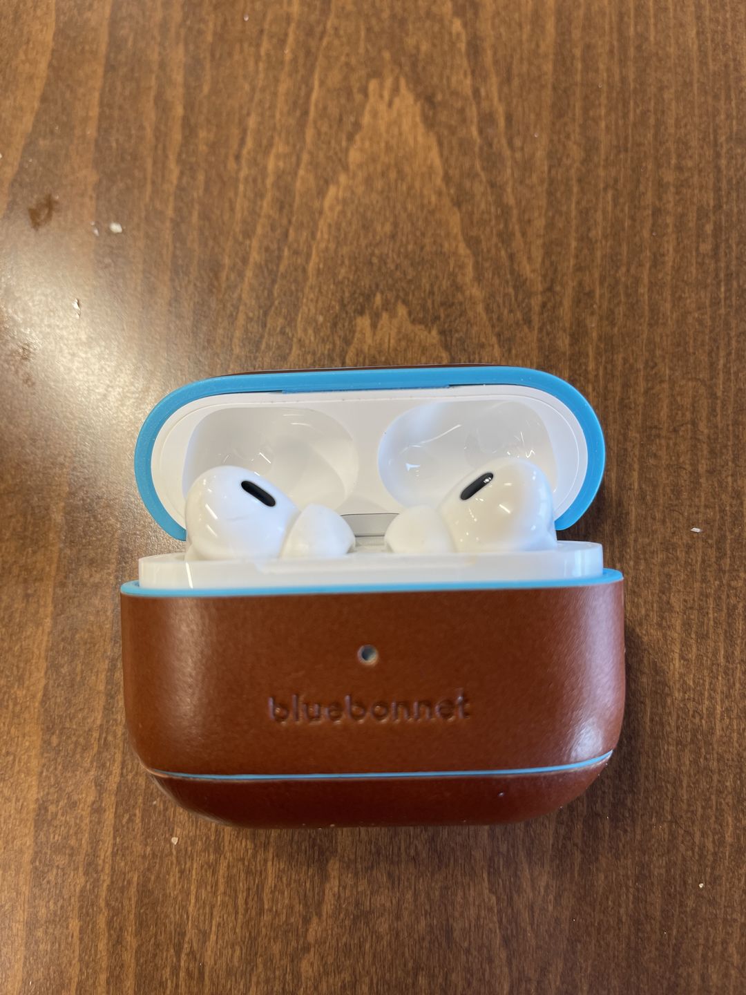 Customer photo review of Leather AirPods Pro 2 Case - Brown