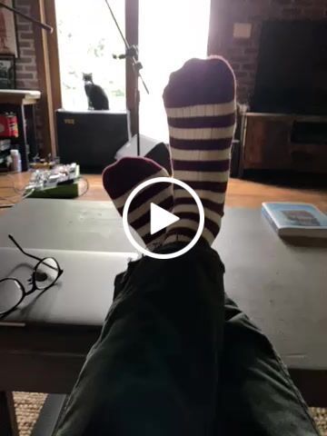 Customer video review of Retro Striped Cotton Socks - Red/White