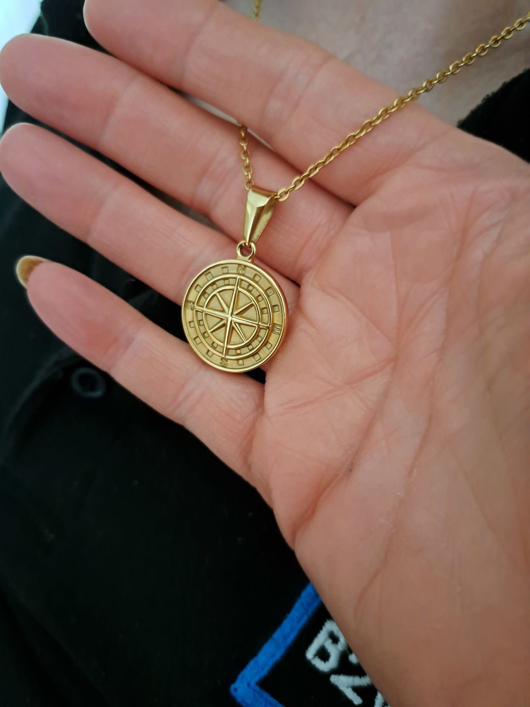 Customer photo review of "To My Husband" - Compass Pendant
