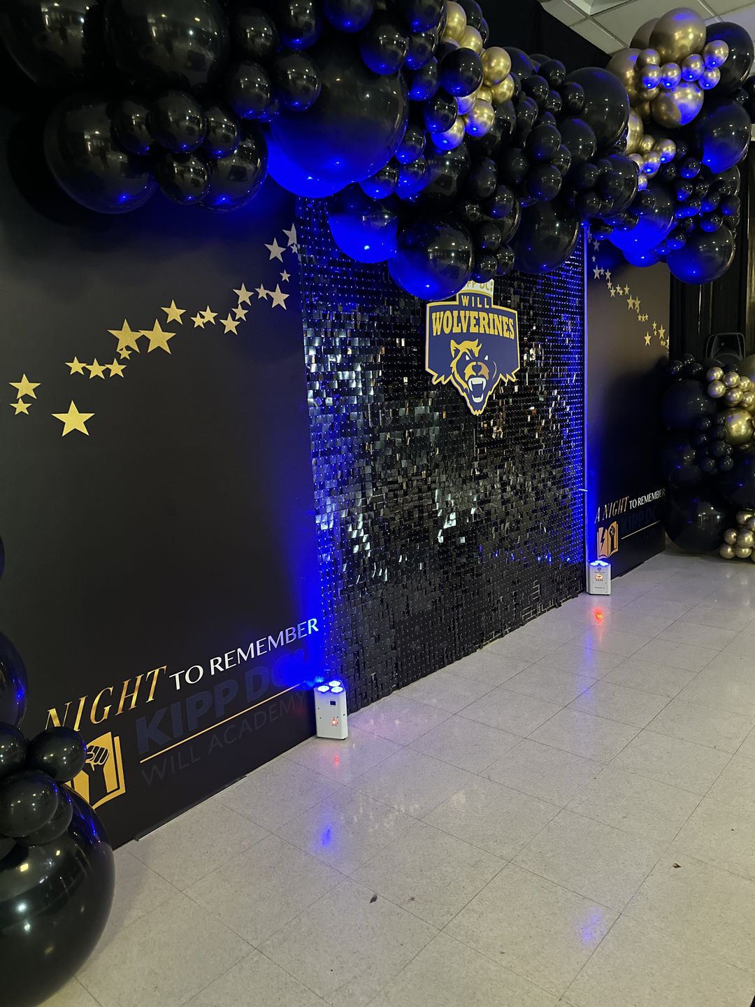 Customer photo review of Black Shimmer Wall Panels – Easy Setup Wedding/Event/Theme Party Decorations