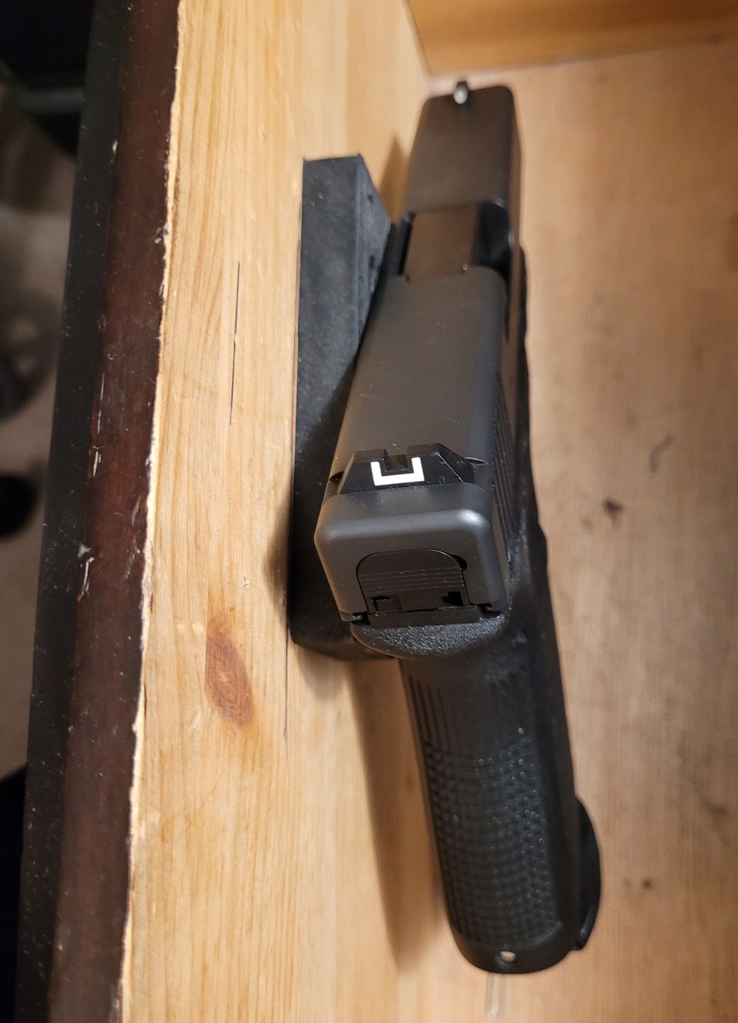 Customer photo review of FlexSolo Gun Magnet Mount - Holds Up to 43 Pounds - Perfect for Cars, Gun Safes, Offices