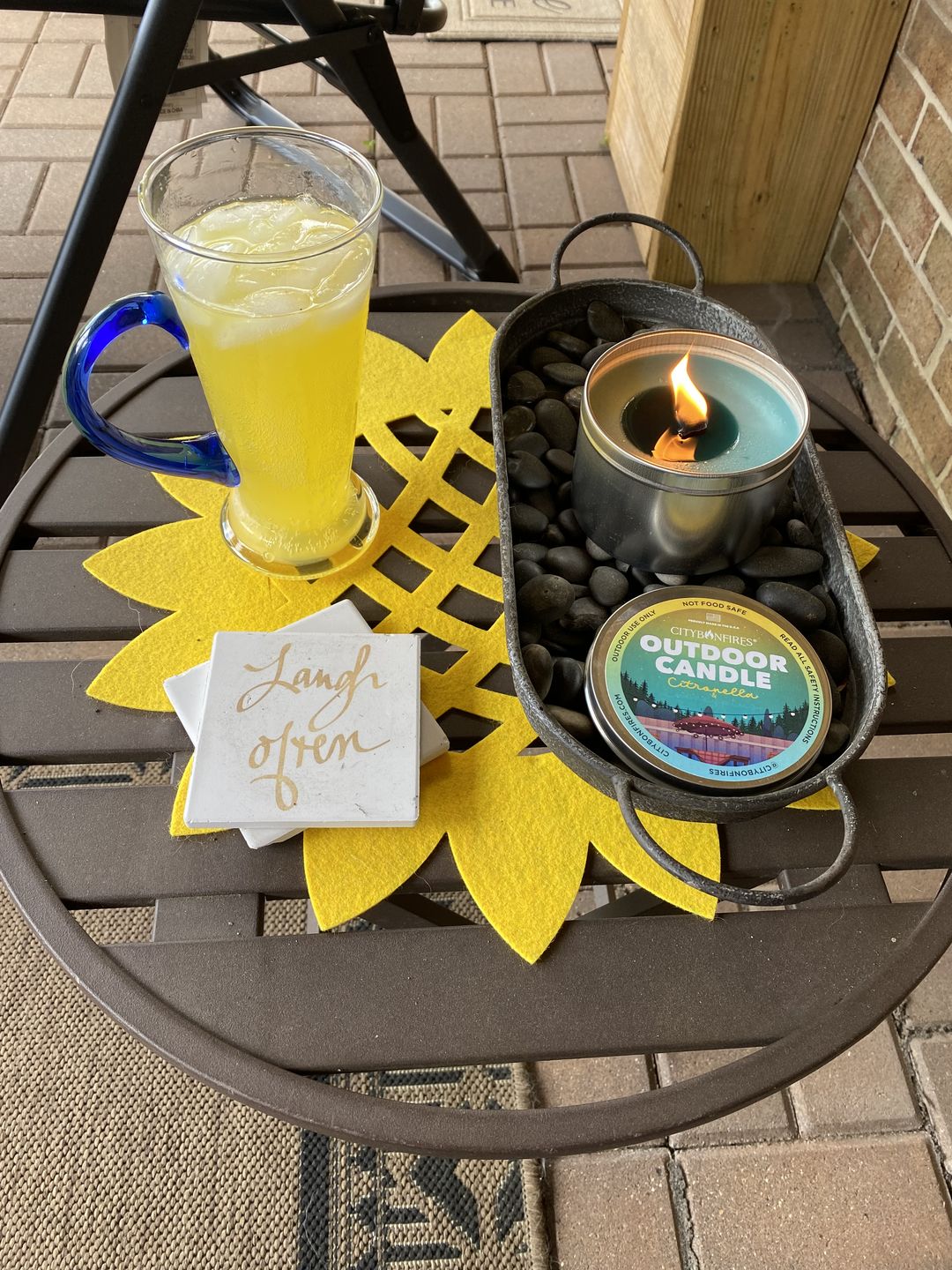 Customer photo review of The Outdoor Candle - Citronella
