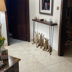 Customer photo review of Console Table 20cm Depth | Hairpin Leg