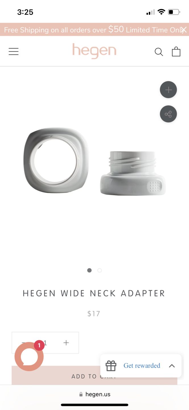 Customer photo review of Hegen PCTO™ Wide Neck Adapter, 2-Pack