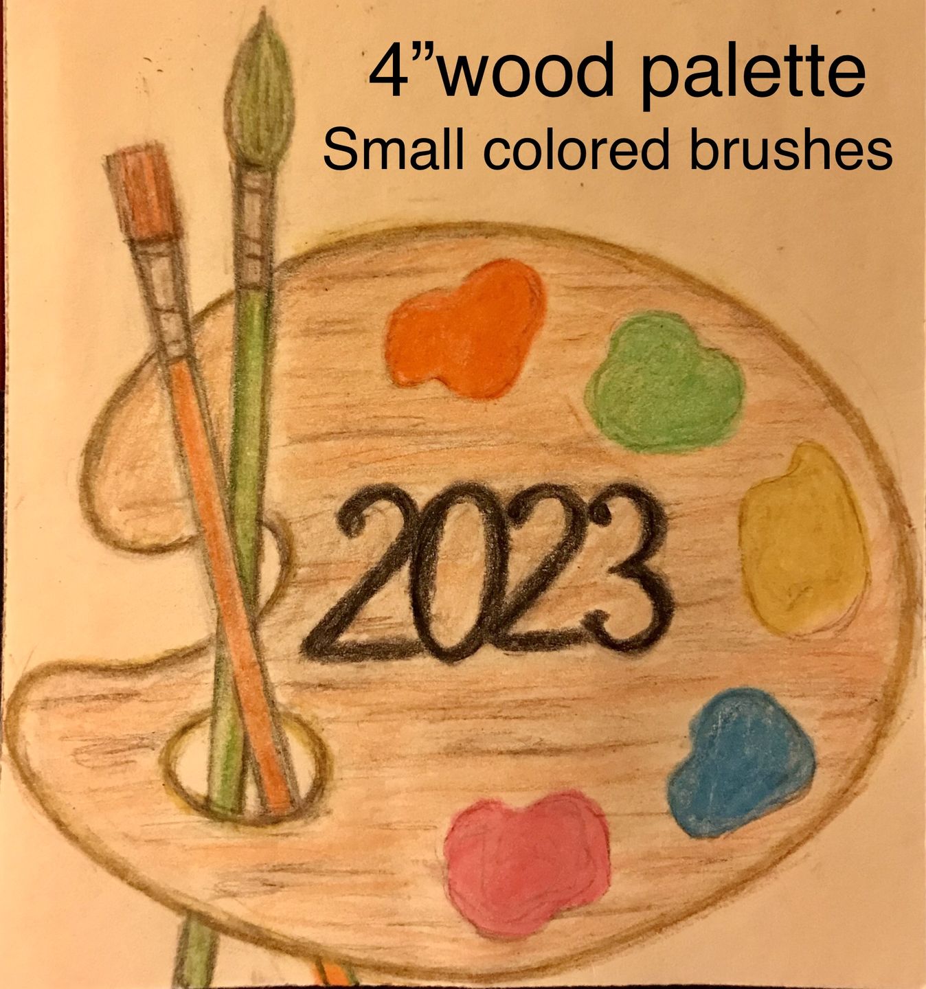 Customer photo review of Unfinished Wood Artist Paint Palette Shape - Craft - up to 24" DIY