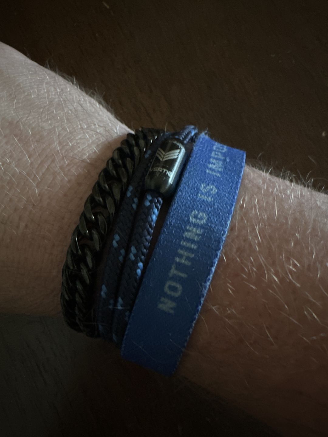 Customer photo review of Vertig Mens Womens Paracord Bracelet Magnetic Nautical Dark Blue