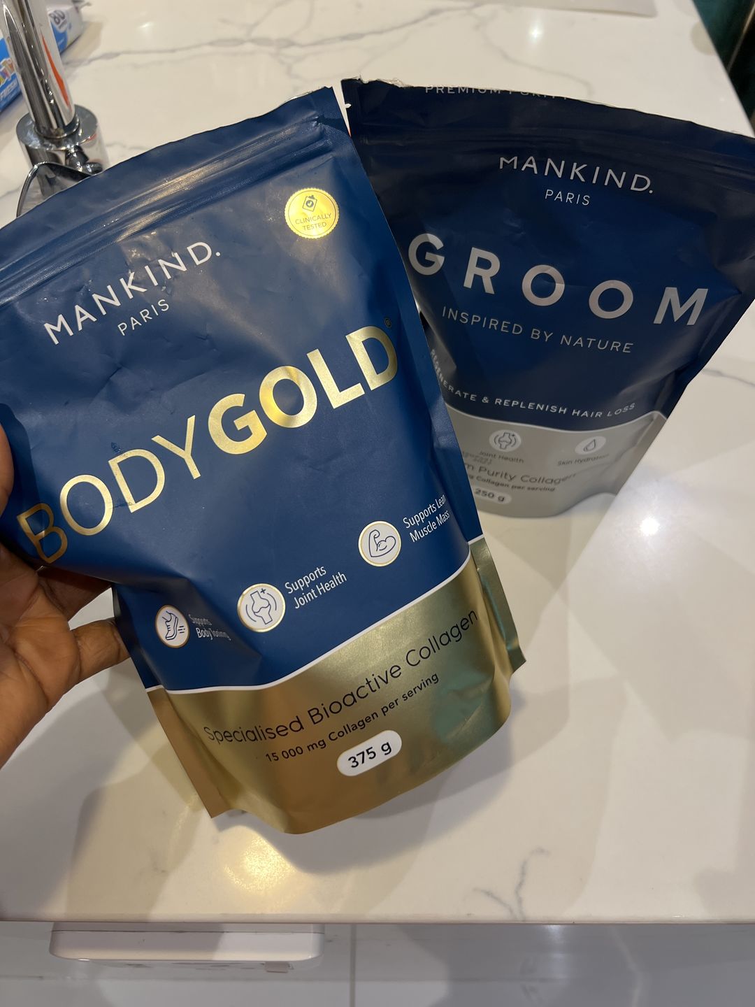 Customer photo review of Groom & GOLD Collagen Starter Kit For Men