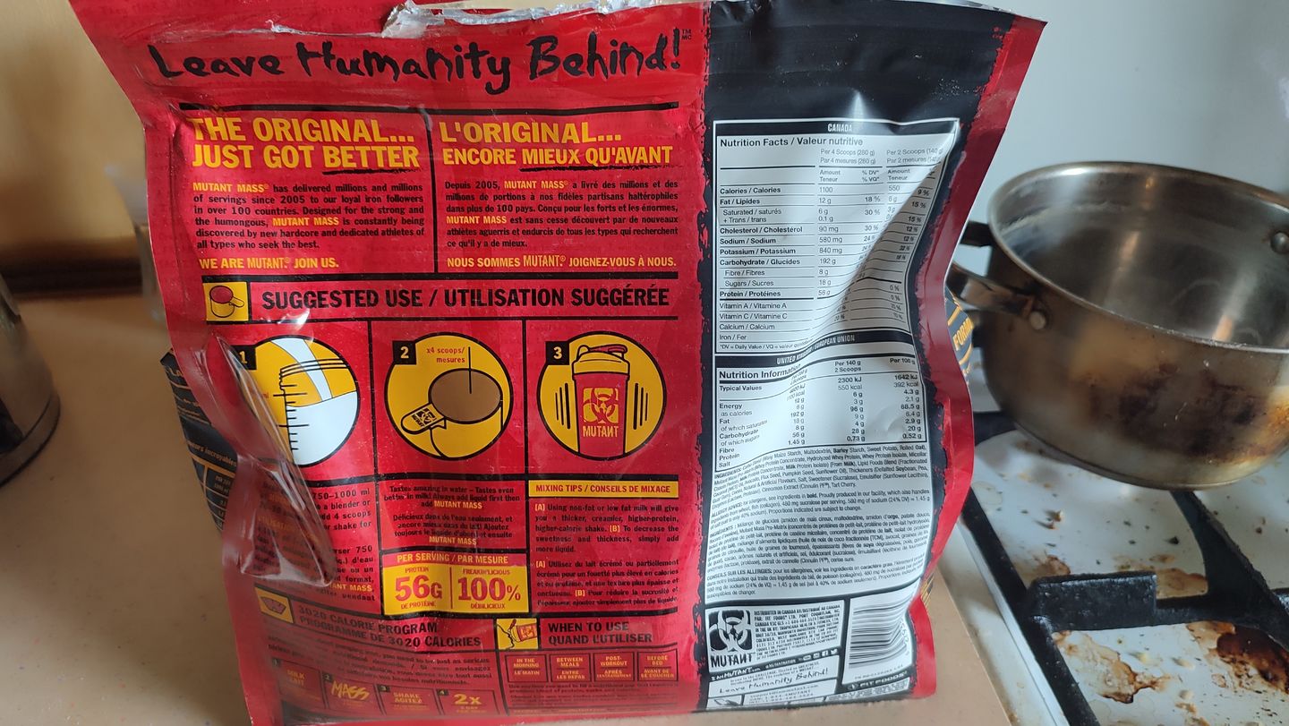 Customer photo review of Mutant Mass (6.8 kg)