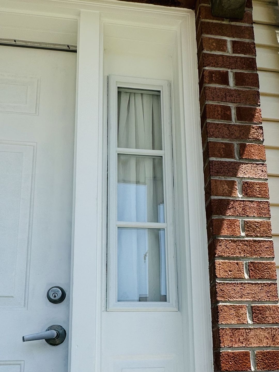 Customer photo review of Clear 3 Lite Glass and Frame Kit (Half Sidelite 10" x 38" Frame Size)