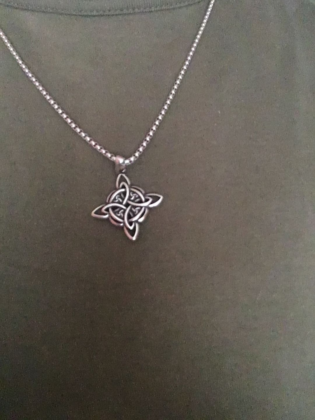 Customer photo review of VALKNUT CROSS. - NECKLACE