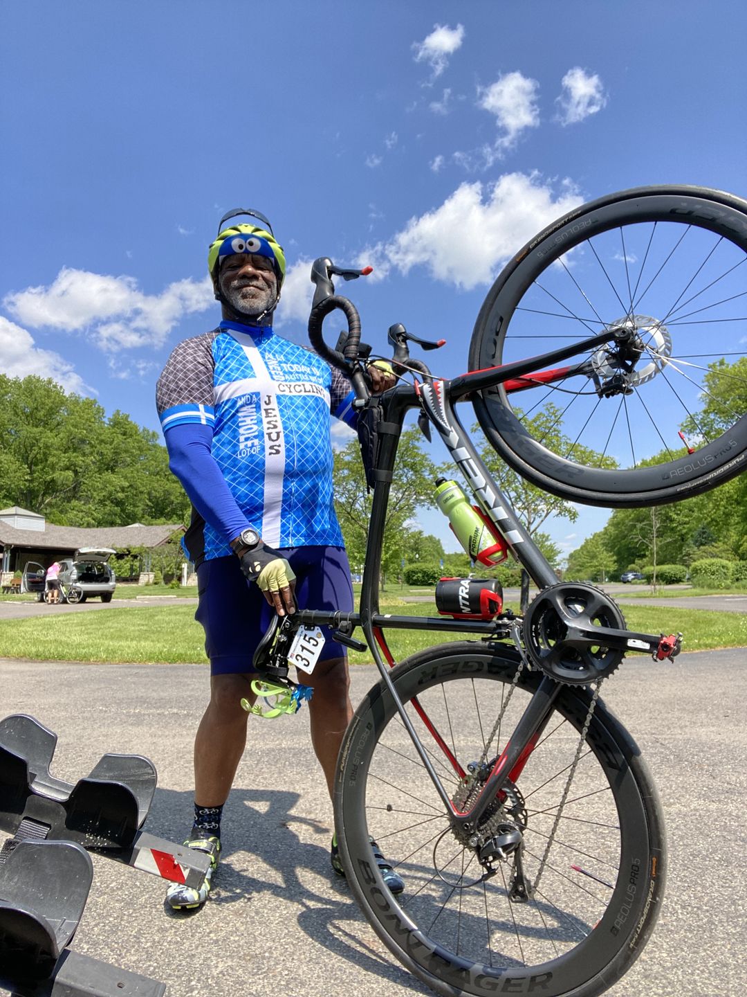 Customer photo review of Cycling & Jesus Short Sleeve Cycling Jersey
