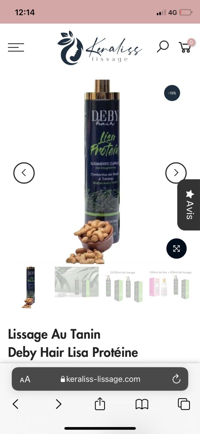 Customer photo review of Lissage Au Tanin Deby Hair Lisa Protéine