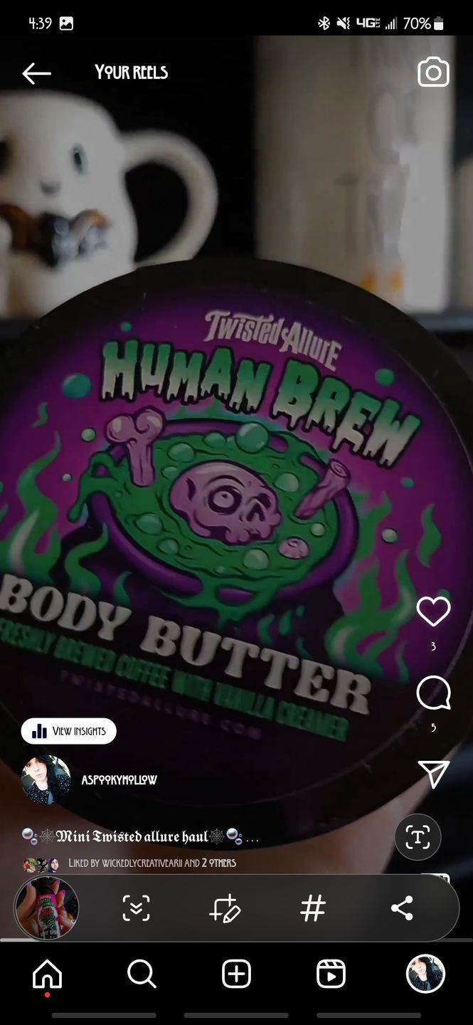 Customer photo review of Human Brew Body Butter