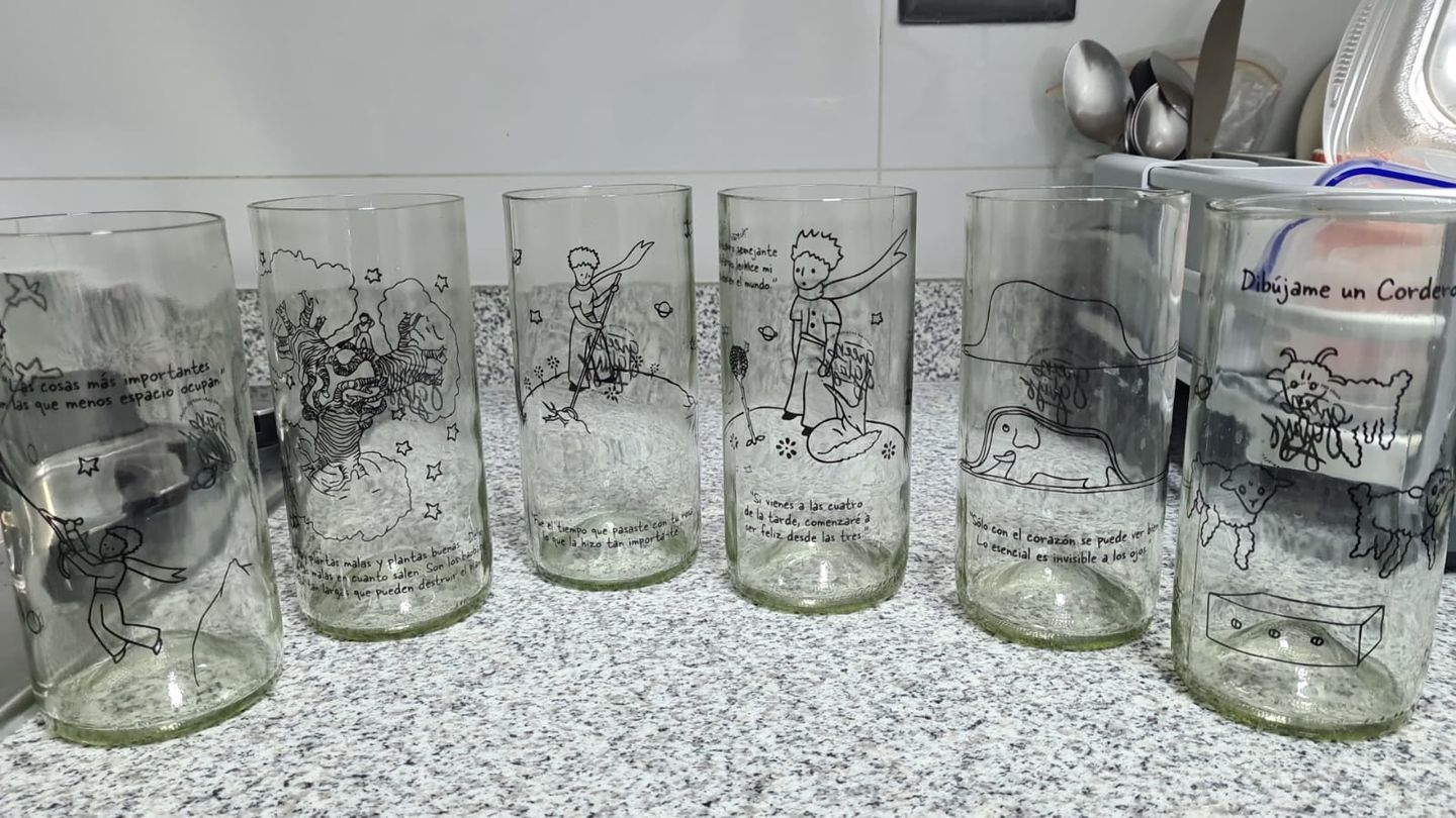 Customer photo review of El Principito Juego de 6 Vasos