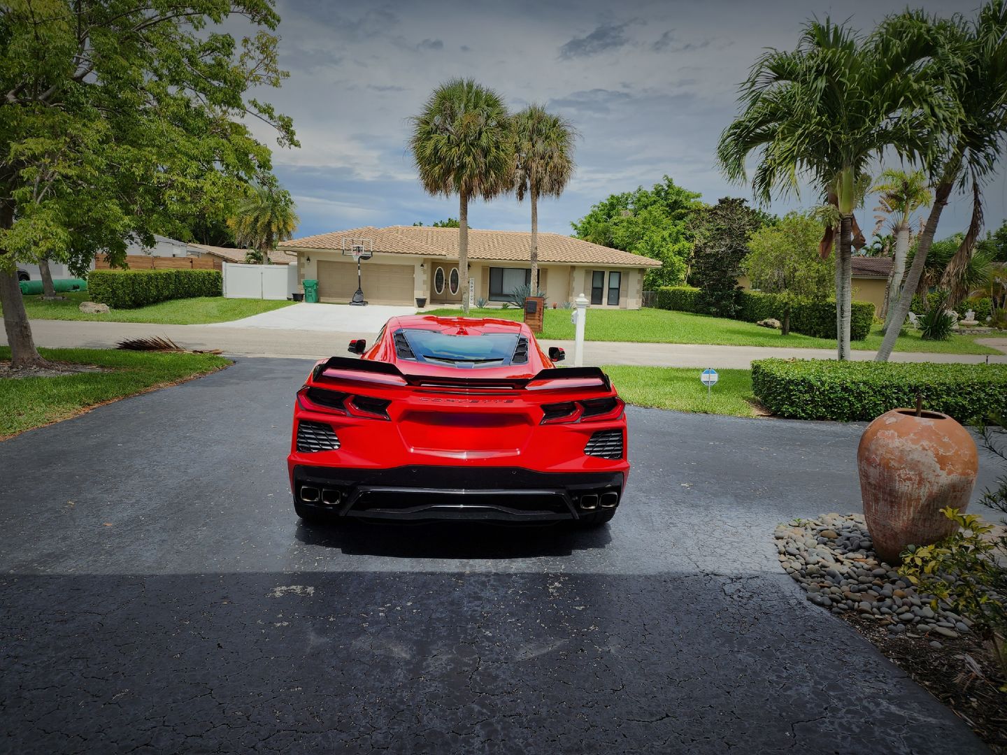 Customer photo review of Corvette C8 Z51 Rear Trunk Spoiler Add-On Wicker Extension