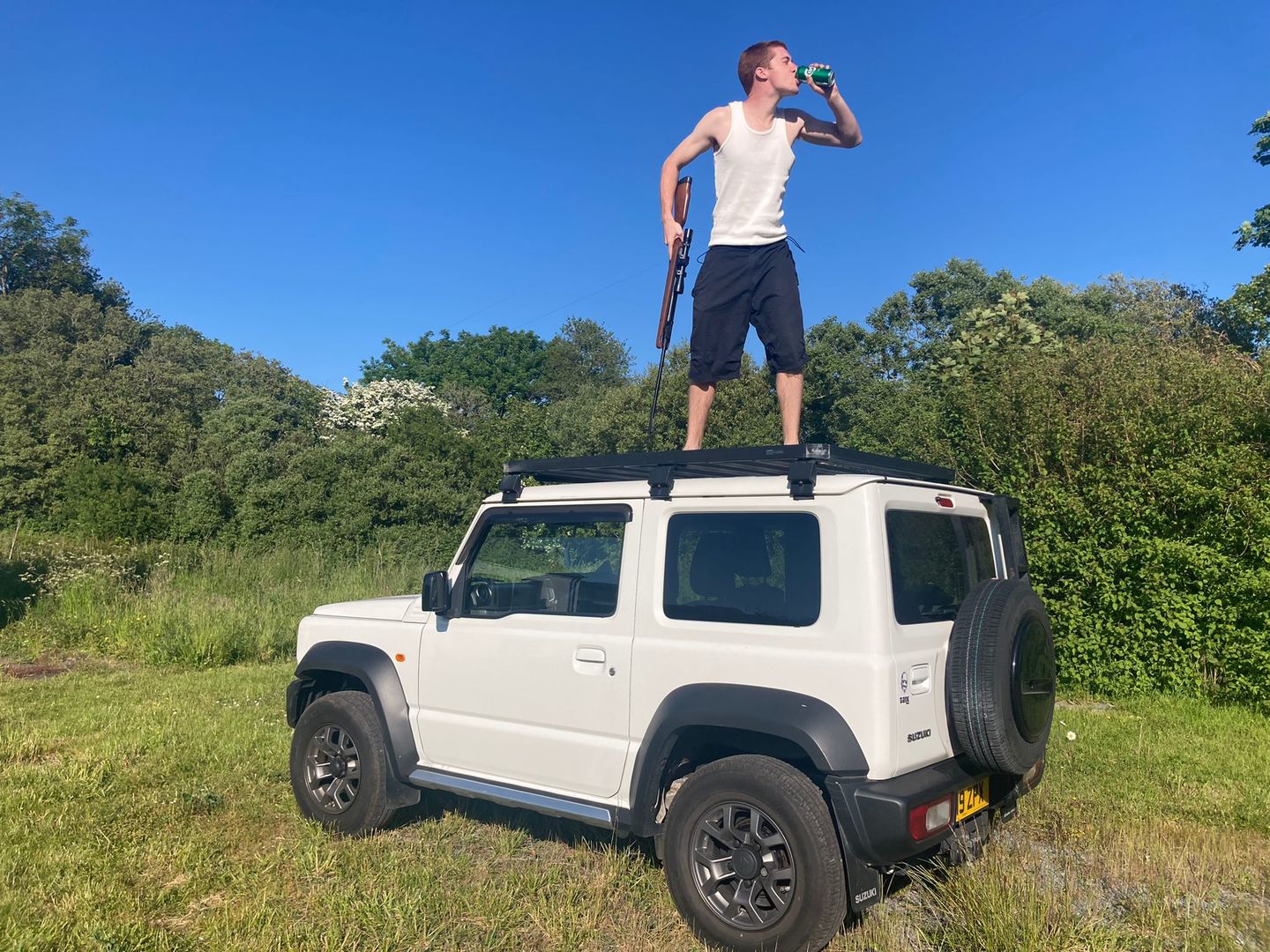 Customer photo review of 10.5 oz Cotton Tank Top - White