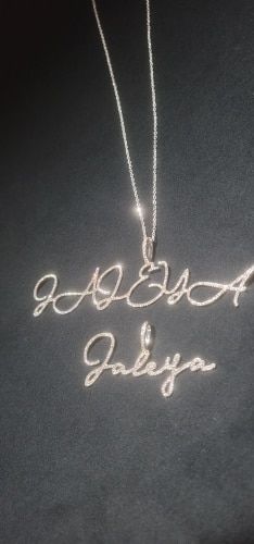 Customer photo review of Luxe Crystal Custom Pendant Necklace