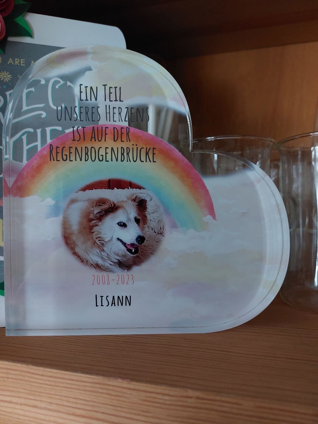 Customer photo review of Dein Foto mit Regenbogen - Individuelles Glasherz