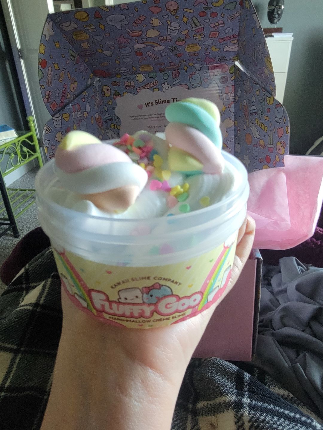 Customer photo review of Fluffy Goo Classic Marshmallow Slime